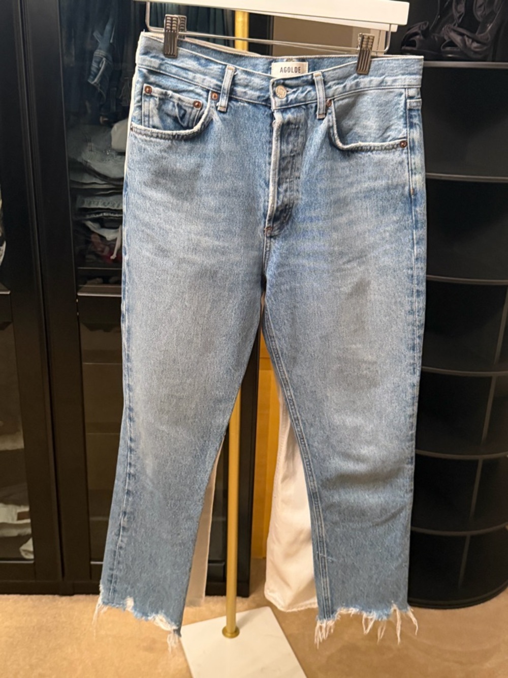 Agolde Medium Wash Straight Jeans - Picture 3 of 3